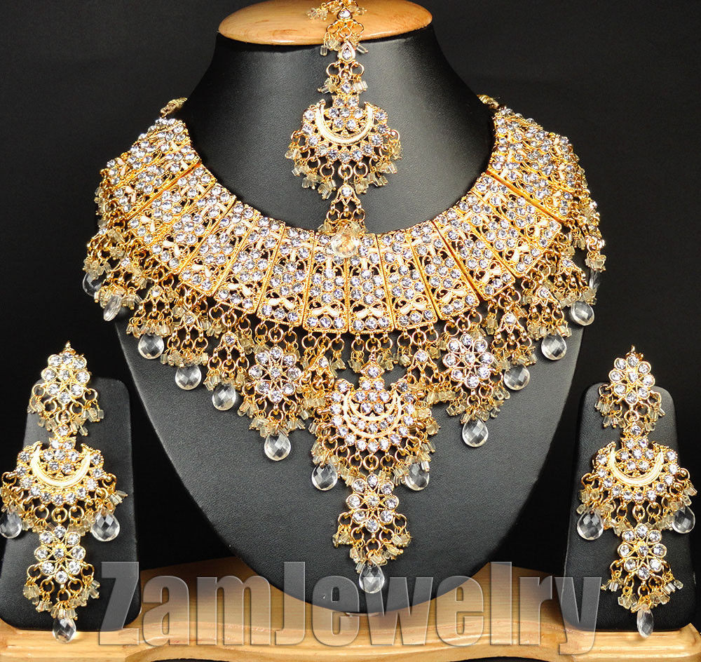 Indian Necklace Sets
 Fashion EDH Designer Bollywood Gold Plated Jewelry Indian