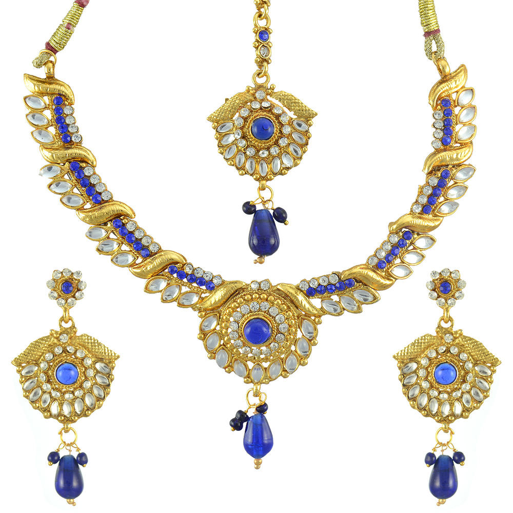 Indian Necklace Sets
 Ethnic Indian Bollywood Jewelry Set Polki Necklace Set