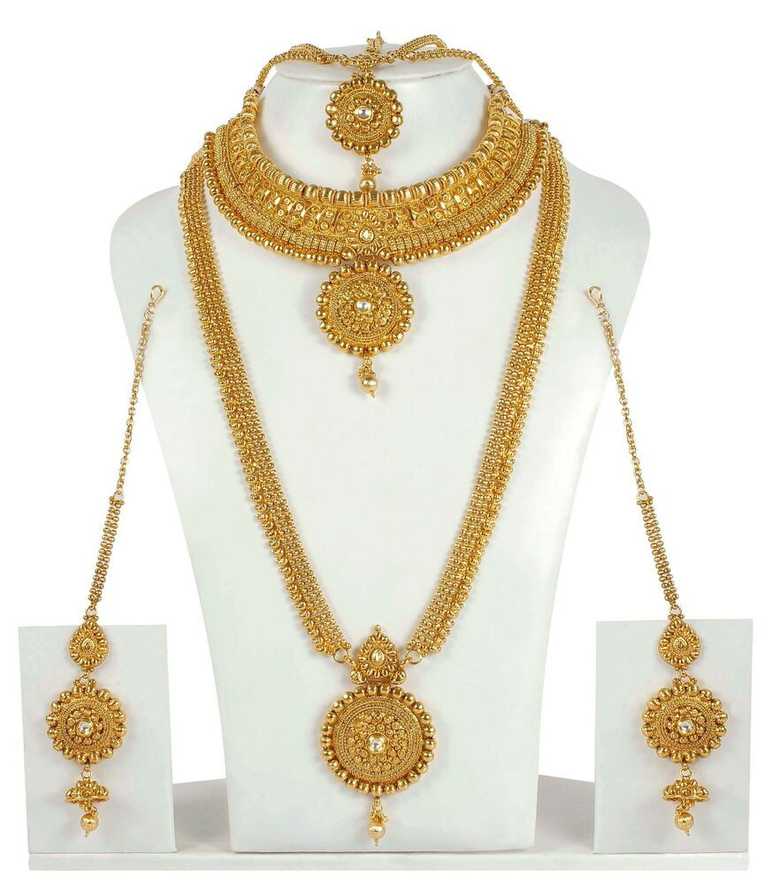 Indian Necklace Sets
 4056 Indian Bridal Jewelry Bollywood New Necklace Ethnic