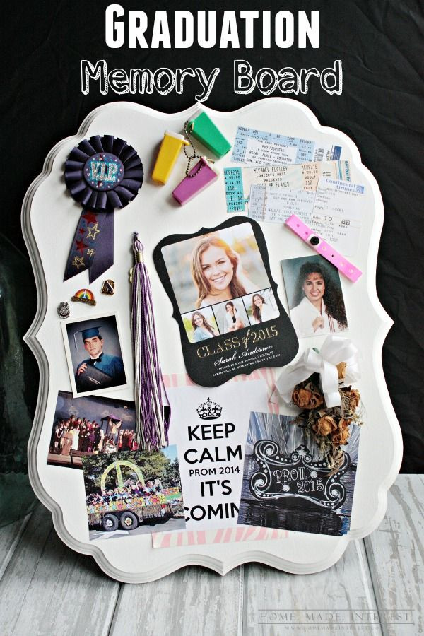Inexpensive High School Graduation Gift Ideas
 This graduation memory board is a simple DIY craft to