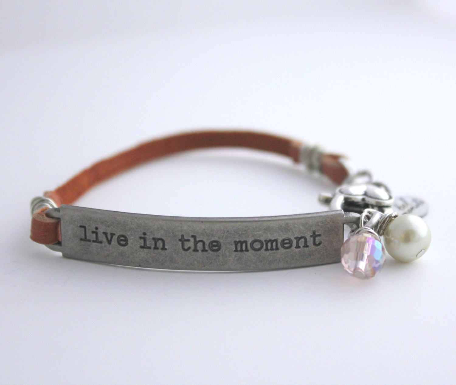 Inspirational Quote Bracelet
 Live in the Moment Quote Bracelet Inspirational Quote