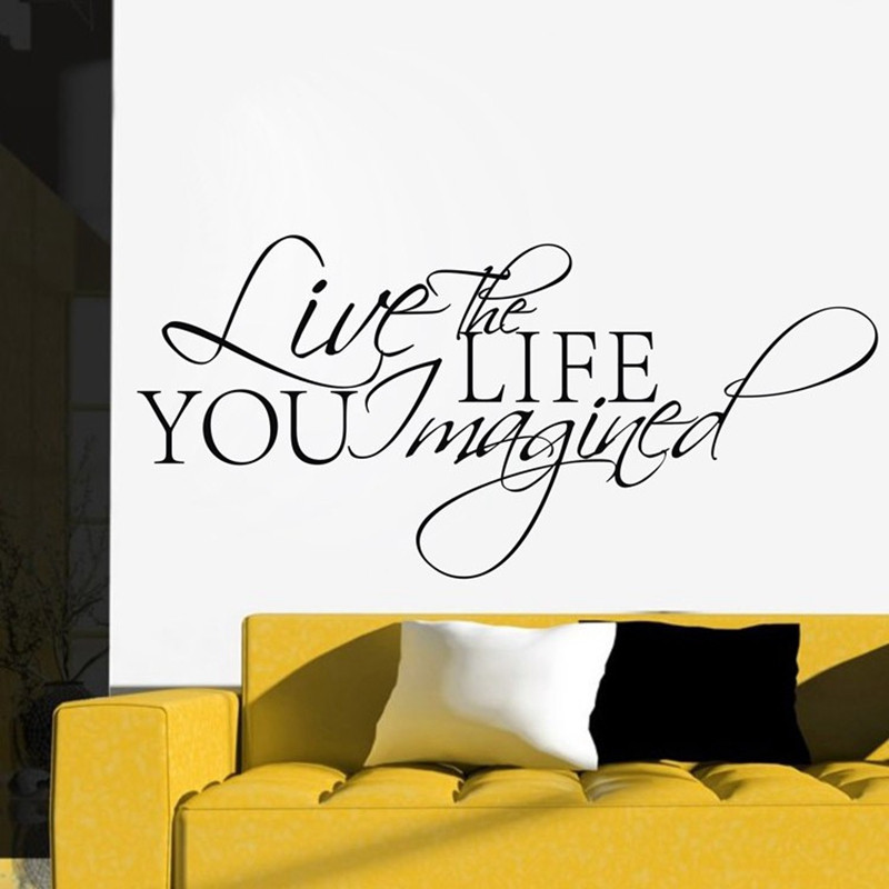 Inspirational Quotes About Home
 Free shipping Live The LIFE YOU Imagined Quote Saying Wall