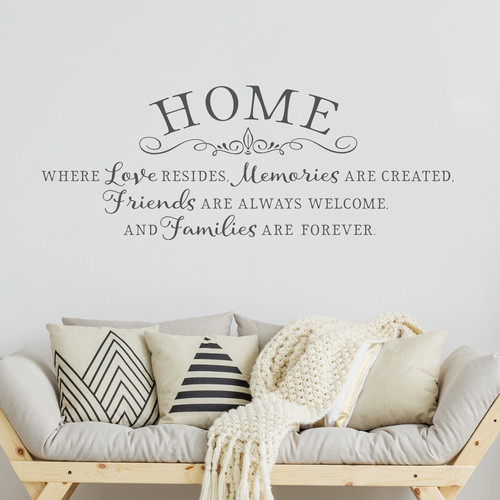 Inspirational Quotes About Home
 Home is where love resides Inspiring wall decal home