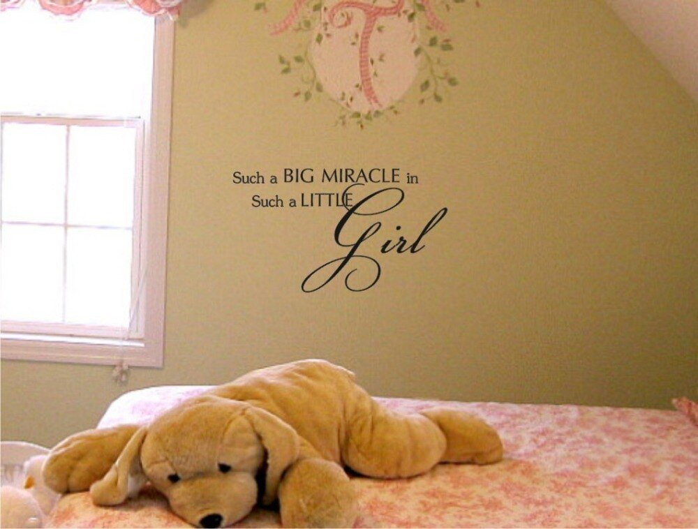 Inspirational Quotes For Little Girls
 Such a big miracle in such a little girl Vinyl wall art