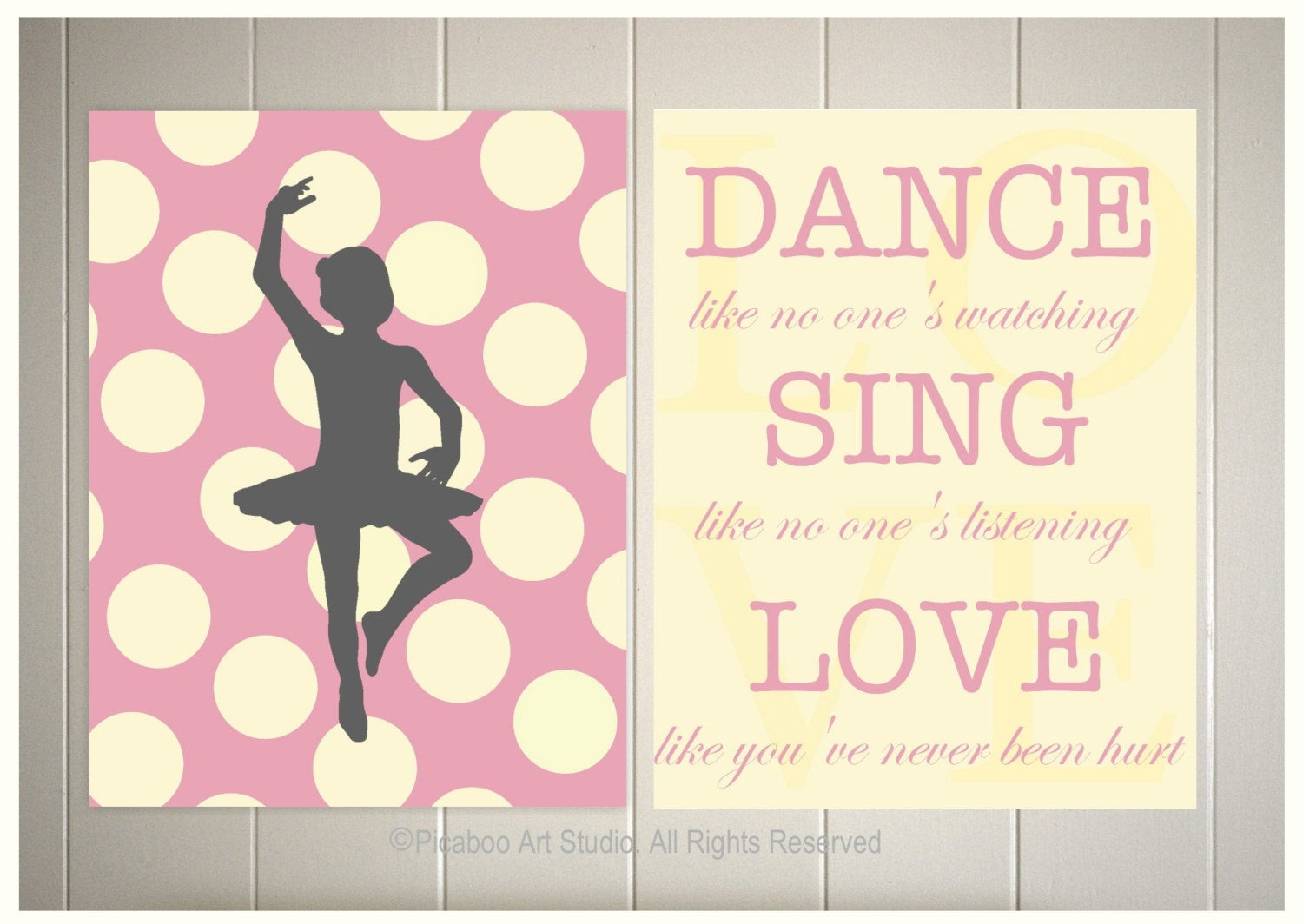 Inspirational Quotes For Little Girls
 Nursery art baby girl nursery ballerina nursery polka dot