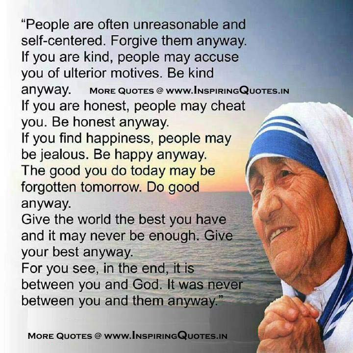 Inspirational Quotes Mother Theresa
 BLESSED TERESA OF CALCUTTA