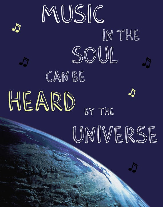 Inspirational Song Quotes
 Inspirational QUOTES Word Art POSTER Music In The Soul Can