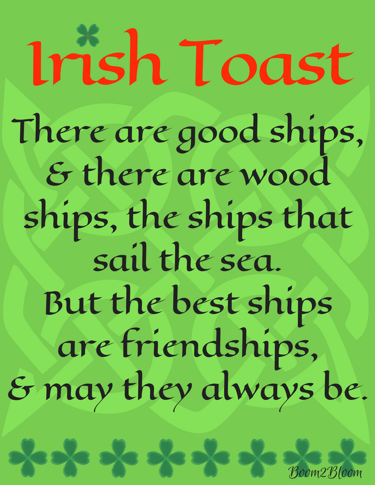 Irish Friendship Quotes
 Ireland Blessings Proverbs Quotes & Toasts Boom2Bloom