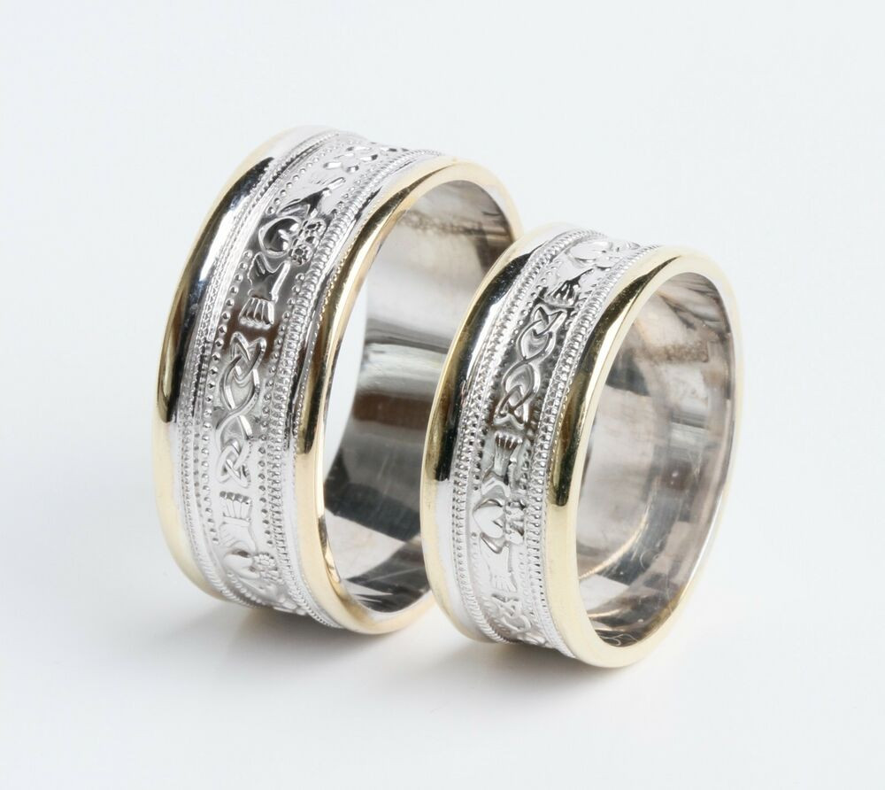 Irish Wedding Ring Sets
 10K Gold Irish Handcrafted Irish Claddagh Celtic Wedding
