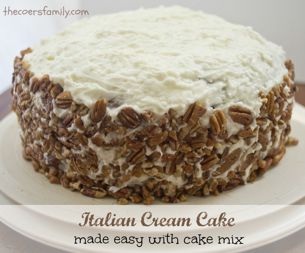 Italian Cream Cake Recipes
 Italian Cream Cake with Cake Mix The Coers Family