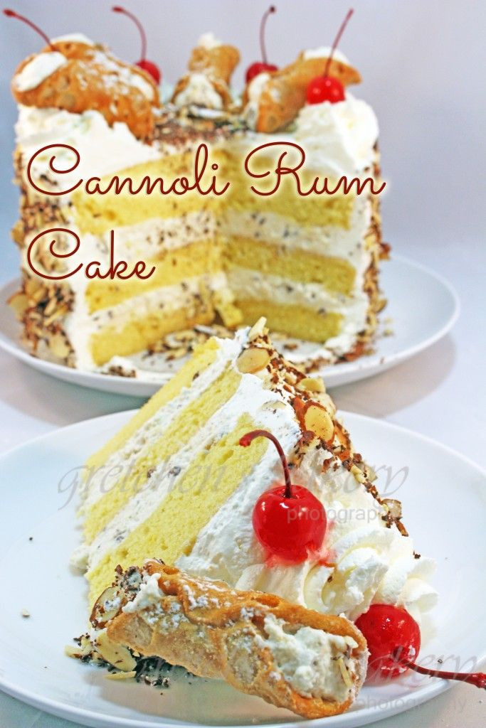 Italian Rum Cake Recipe
 Italian Cannoli Cream Cake Rum soaked layers you can