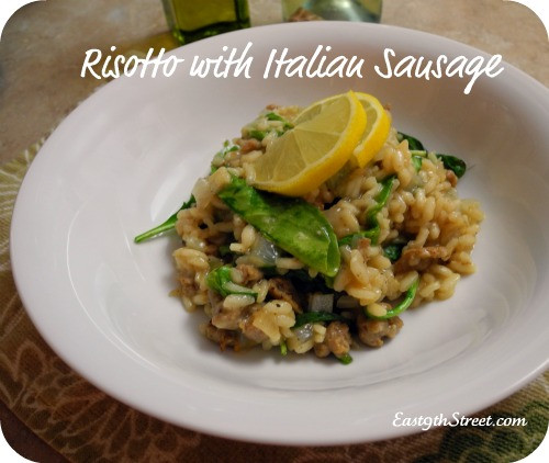 Italian Sausage Risotto
 Risotto with Italian Sausage ions and Arugula East