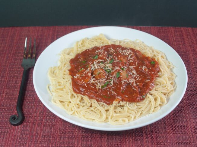 Italian Sausage Spaghetti Sauce
 Crock Pot Italian Sausage Pasta Sauce with Spaghetti