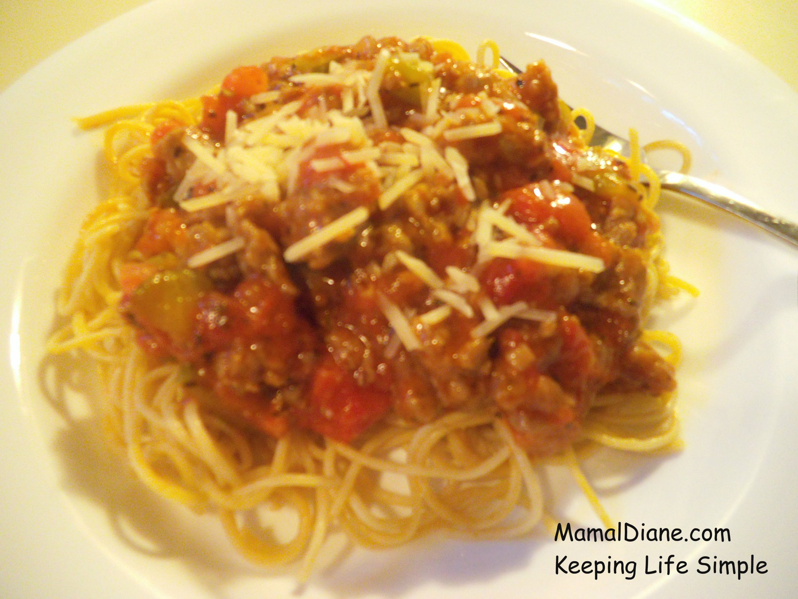 Italian Sausage Spaghetti Sauce
 Sweet Italian Sausage Spaghetti Sauce – Mamal Diane