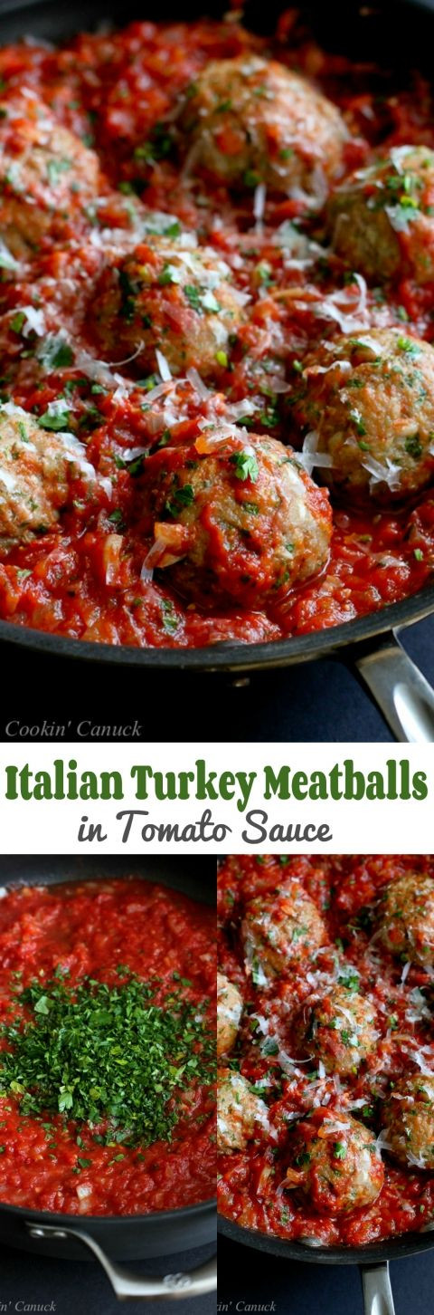 Italian Turkey Meatballs Recipes
 Italian Turkey Meatballs in Tomato Sauce