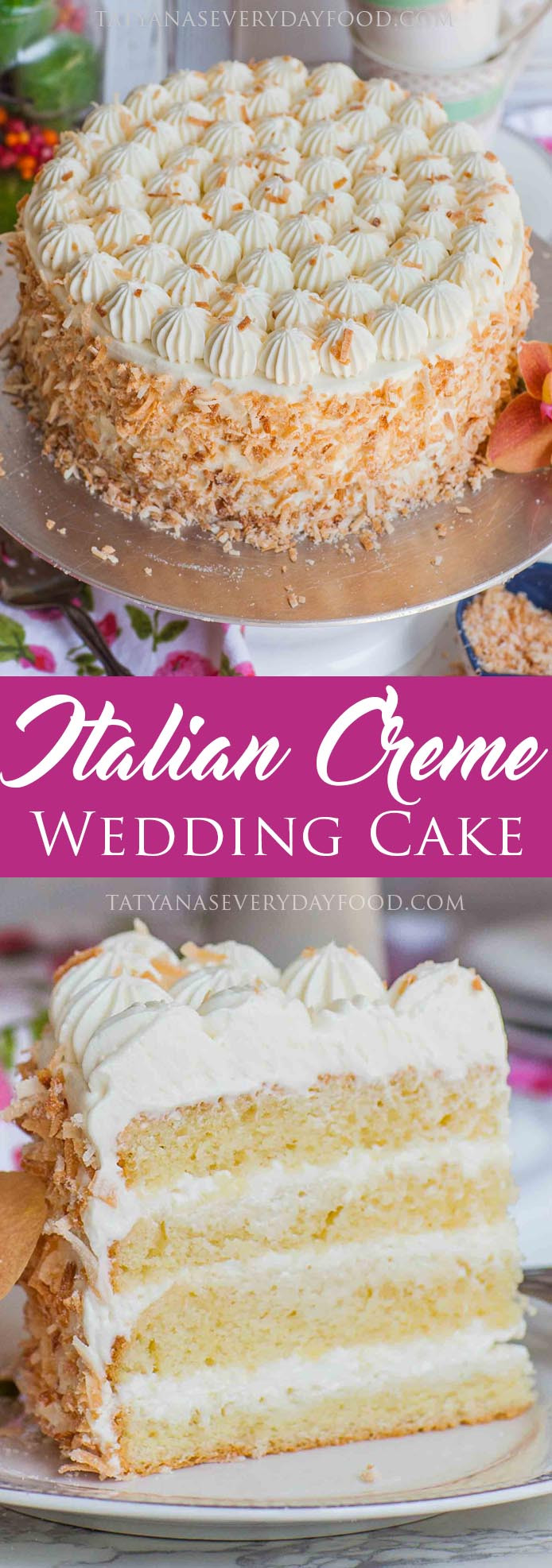 Italian Wedding Cake
 Coconut Italian Wedding Cake video Tatyanas Everyday Food