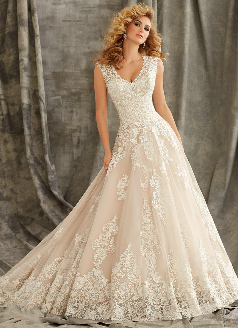 Ivory Lace Wedding Gowns
 1344 Cap Sleeve Wedding Gowns 2015 Ivory Lace Dress