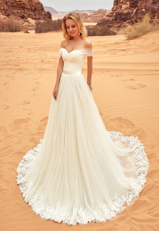 Ivory Lace Wedding Gowns
 Ivory Wedding Dress Lace Wedding Dresses f Shoulder