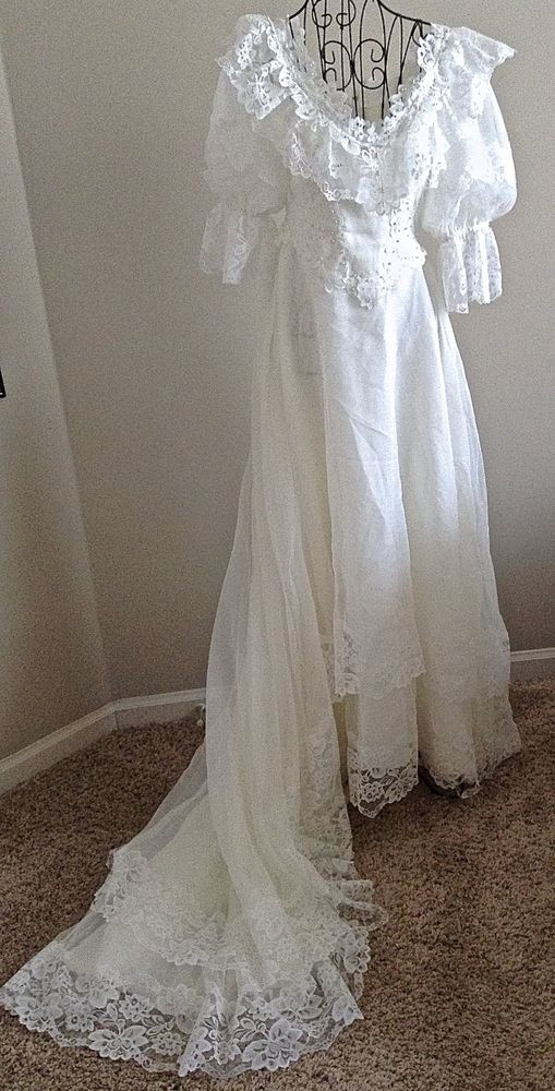 Jcpenney Wedding Gowns
 Vintage JC Penney Wedding Bridal Gown Dress Beaded Organza