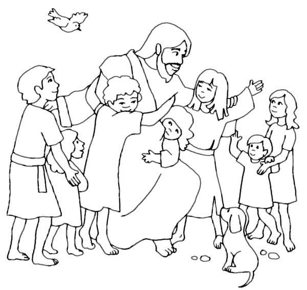 Jesus Children Coloring Page
 Jesus Loves Me Jesus Loves Children and Jesus Love Me