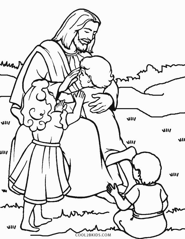 Jesus Children Coloring Page
 Free Printable Jesus Coloring Pages For Kids