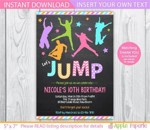 Jump Birthday Party
 Items similar to bounce house invitation jump invitation