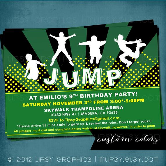 Jump Birthday Party
 Jump Trampoline CUSTOM COLORS or Bounce House Birthday Party