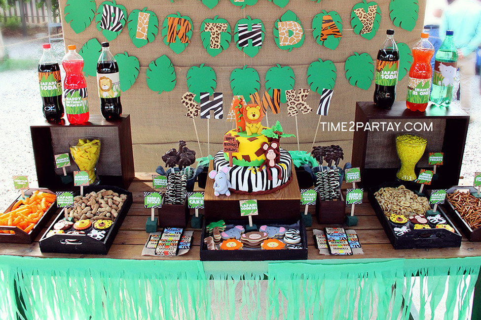 Jungle Themed Birthday Party
 Jungle Themed First Birthday Party