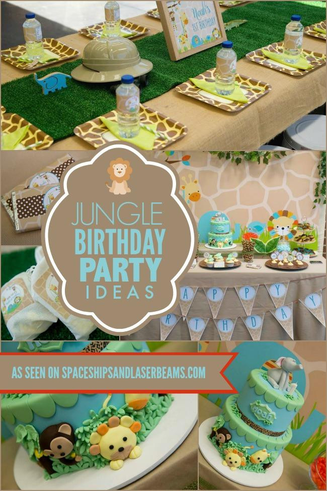 Jungle Themed Birthday Party
 A Little Boy s First Jungle Safari Birthday Party