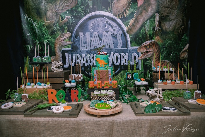 Jurassic Park Birthday Party
 Kara s Party Ideas Jurassic Park Birthday Party