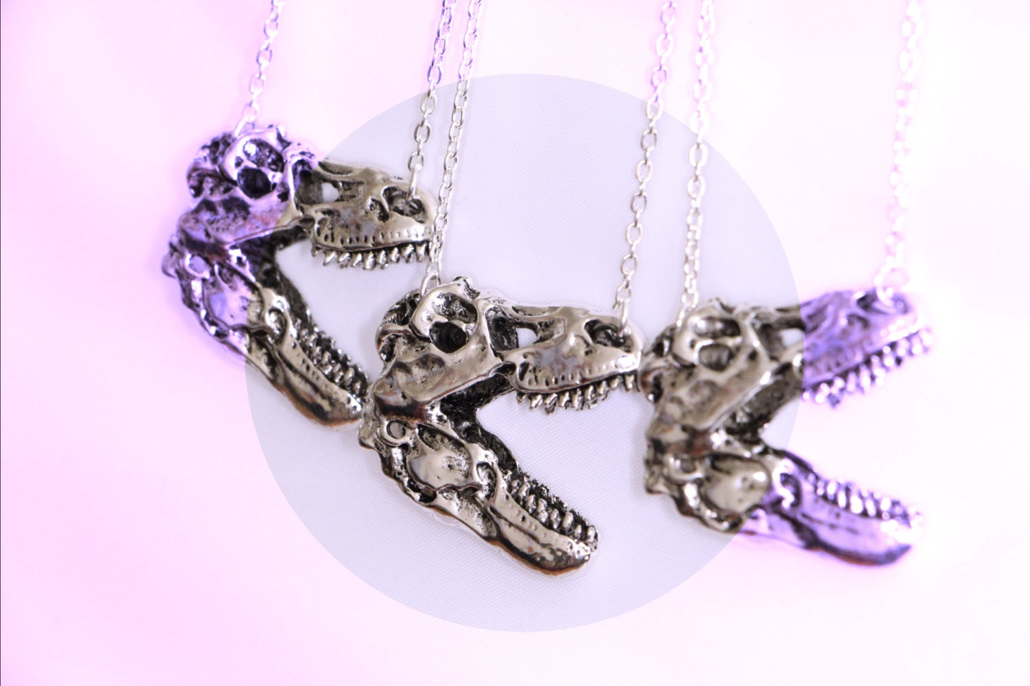 Jurassic Park Necklace
 dinosaur necklace t rex necklace jurassic park silver