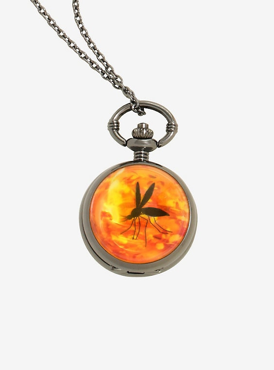 Jurassic Park Necklace
 Jurassic Park Amber Mosquito Pendant Watch Necklace