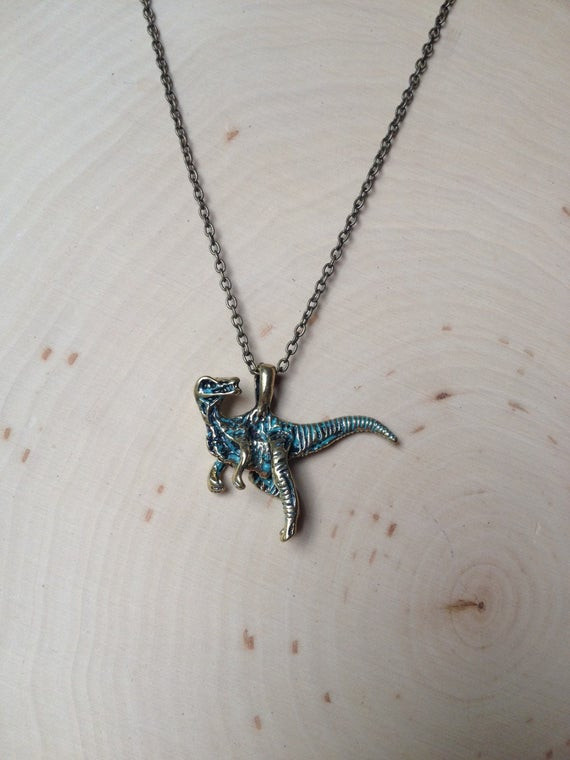 Jurassic Park Necklace
 dinosaur Necklace Jurassic Park Necklace Raptor Necklace
