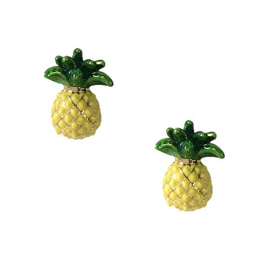 Kate Spade Pineapple Earrings
 Kate Spade Inlaid Enamel In 12k Gold Plate New Any Way You