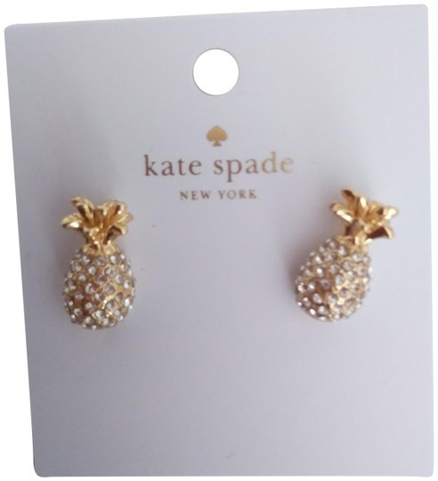 Kate Spade Pineapple Earrings
 Kate Spade Gold New Mini Pave Pineapple Earrings Tradesy