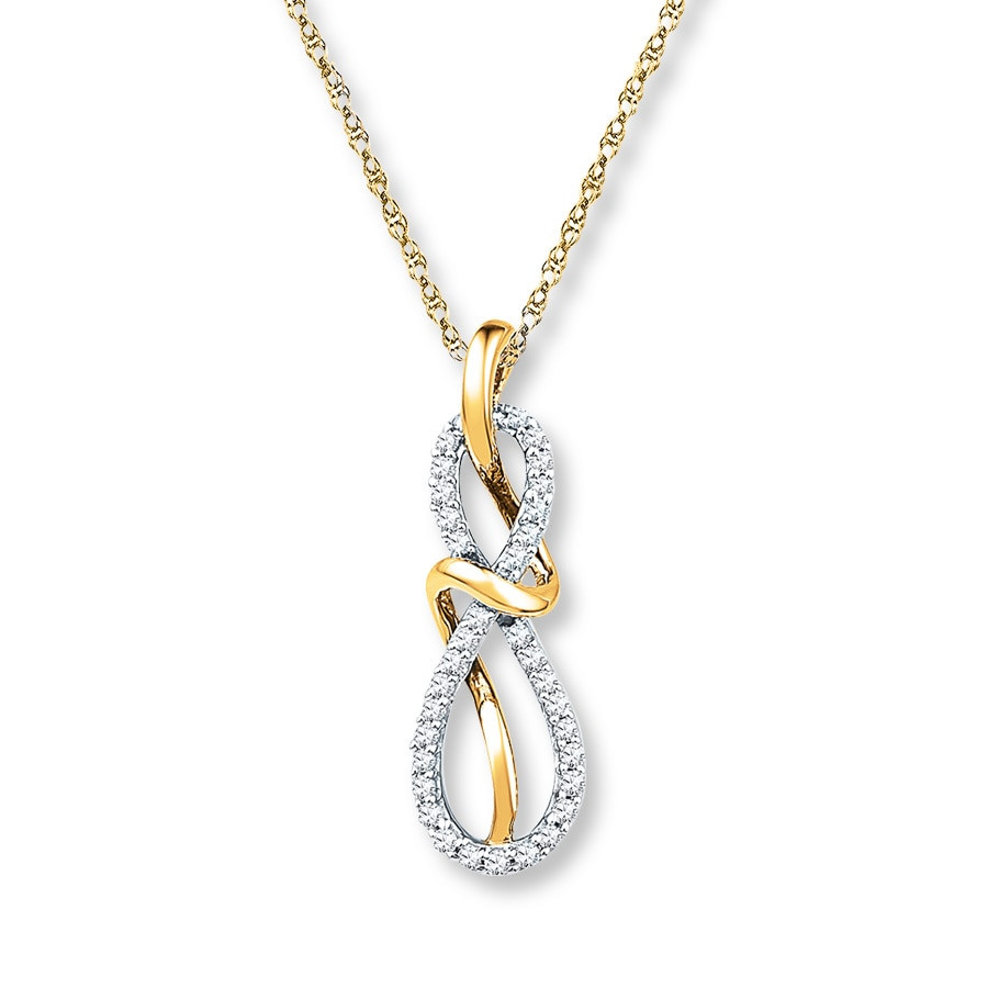 Kay Jewelers Infinity Necklace
 Infinity Necklace 1 5 ct tw Diamonds 10K Yellow Gold