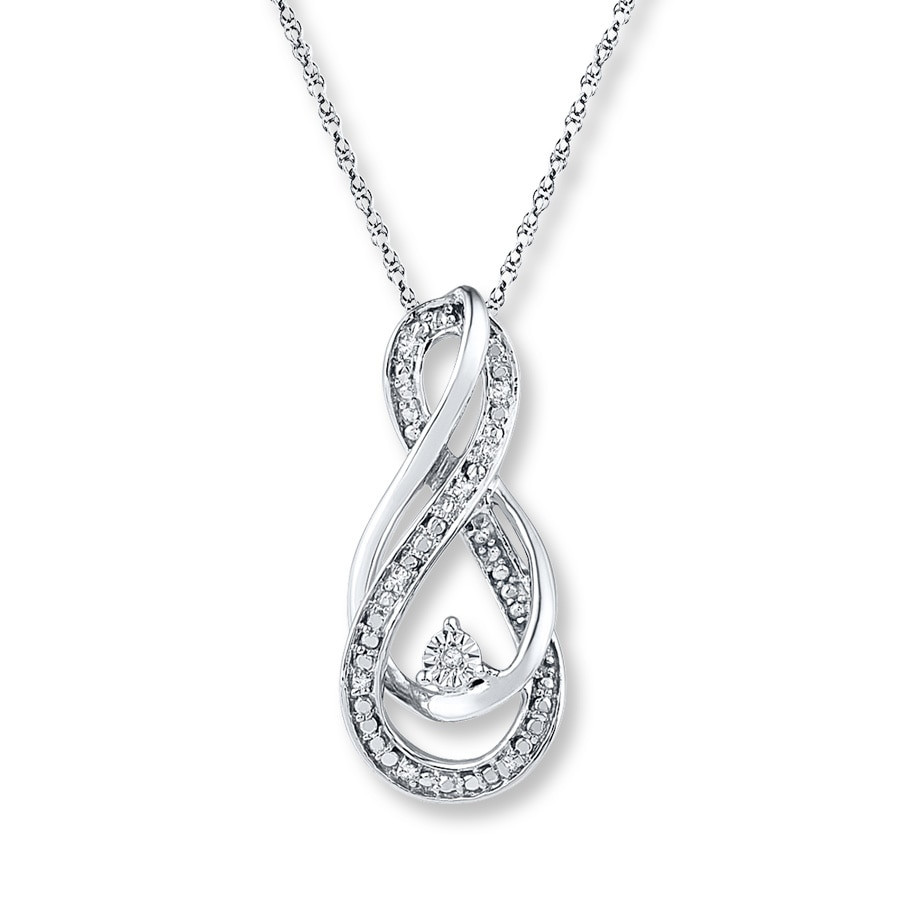 Kay Jewelers Infinity Necklace
 Infinity Symbol Necklace Diamond Accents Sterling Silver