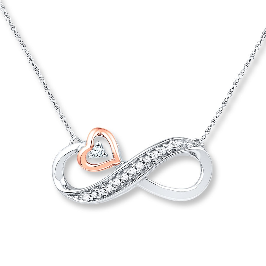 Kay Jewelers Infinity Necklace
 Infinity Necklace 1 20 ct tw Diamonds Sterling Silver 10K