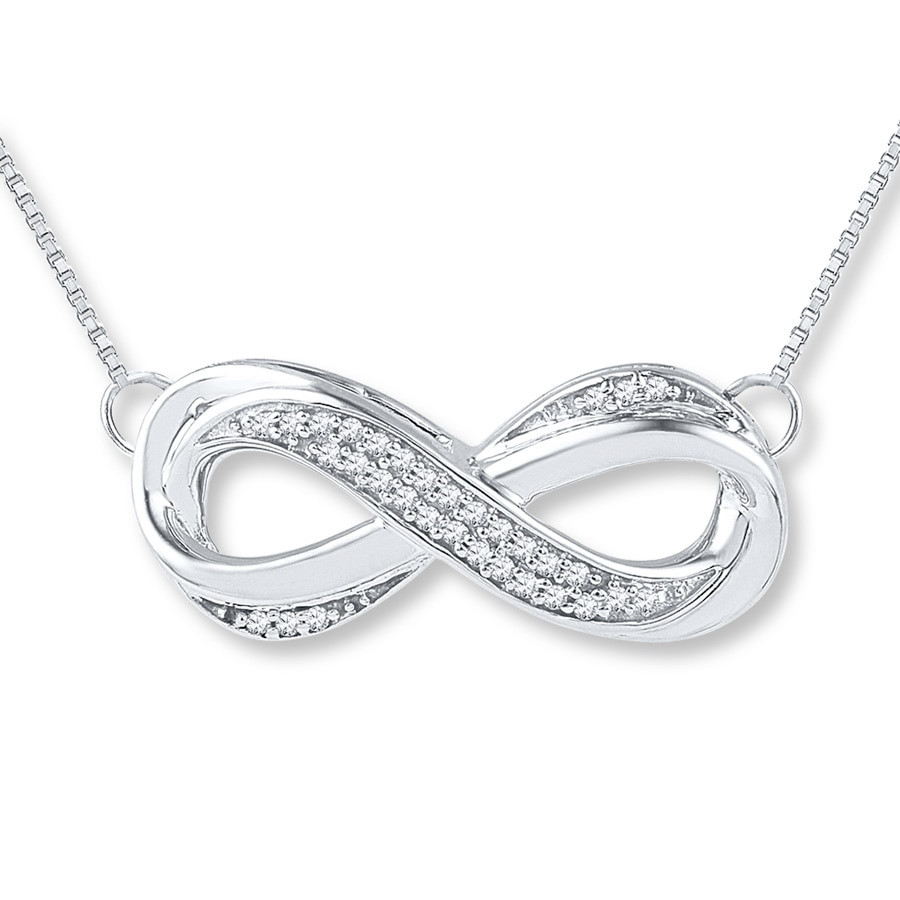 Kay Jewelers Infinity Necklace
 Kay Diamond Infinity Necklace 1 10 ct tw Round cut