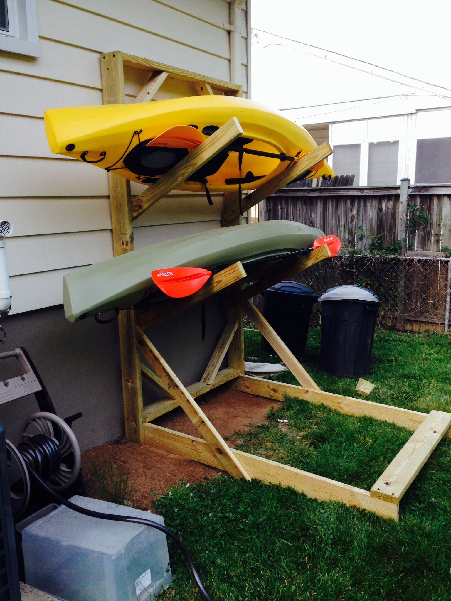 Kayak Storage Racks DIY
 plete Diy outdoor canoe storage rack J Bome