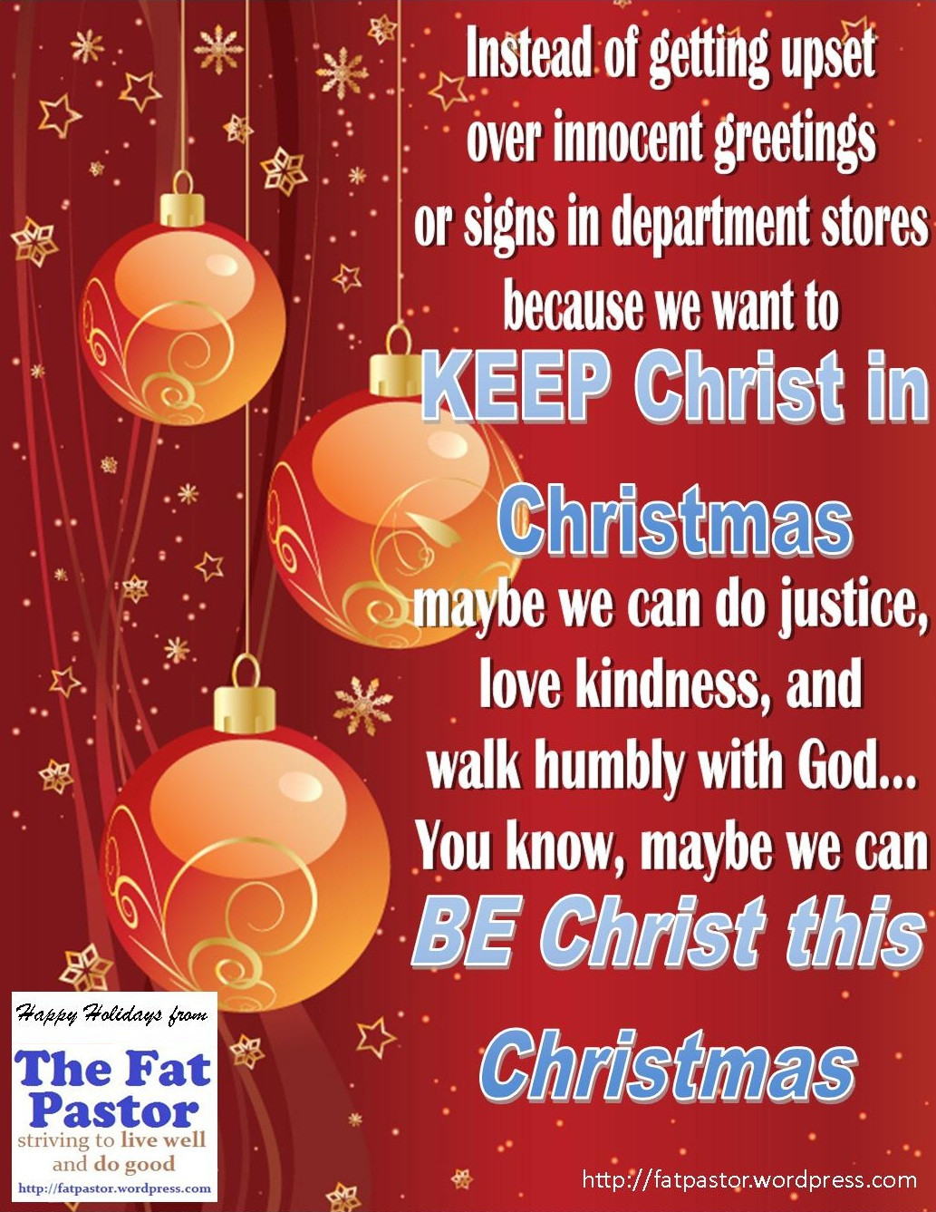 Keep Christ In Christmas Quotes
 December 2011