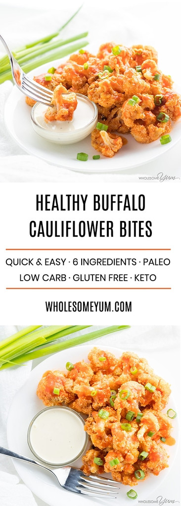 Keto Buffalo Cauliflower
 Baked Healthy Buffalo Cauliflower Bites Wings Recipe
