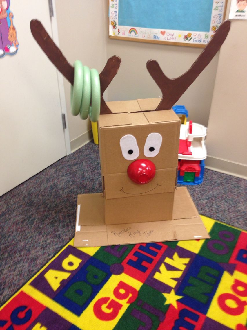 Kid Christmas Party Game Ideas
 Reindeer ring toss I made Easy party game to make