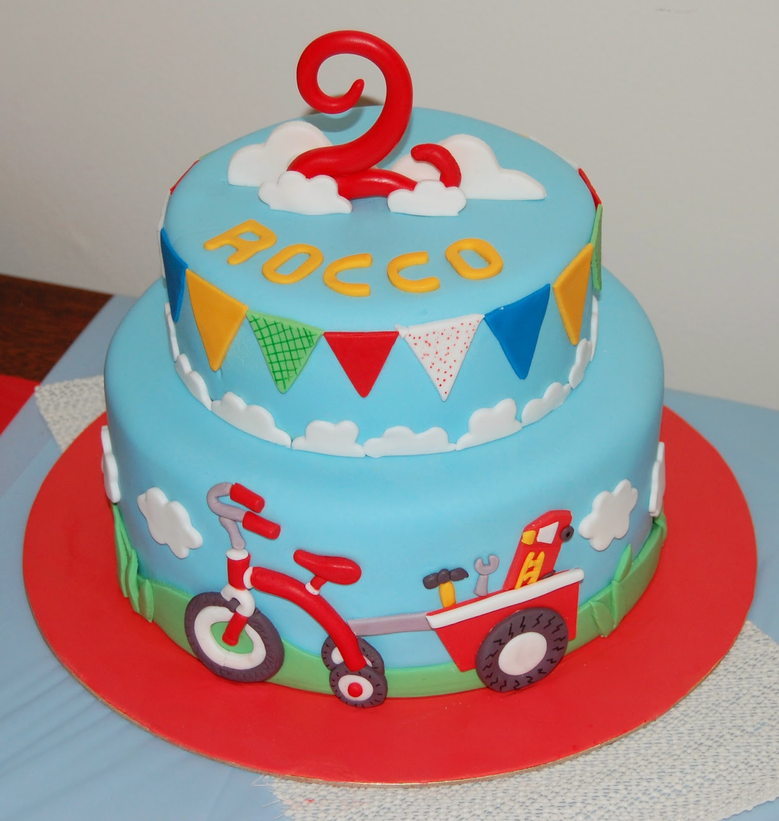 Kids Birthday Cakes
 butter hearts sugar Tricycle Birthday Cake