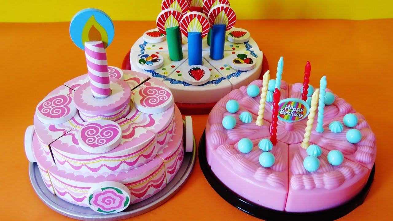 Kids Birthday Cakes
 Toy velcro cutting birthday cakes strawberry cream