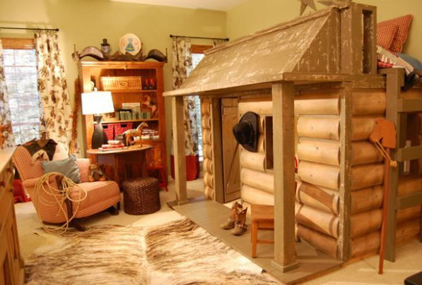 Kids Cabin Bedroom
 cowgirl themed rooms