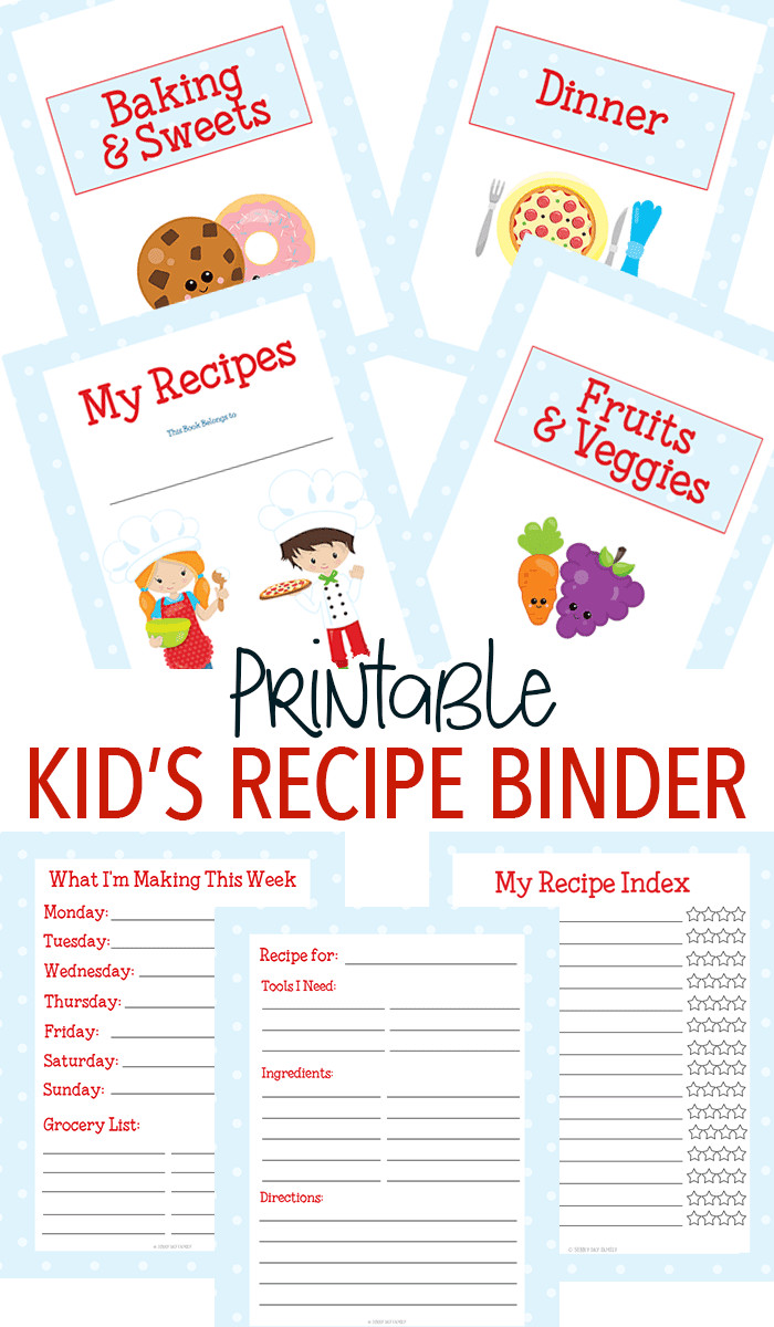 Kids Chef Recipes
 Printable Recipe Binder for Kids Who Love to Cook