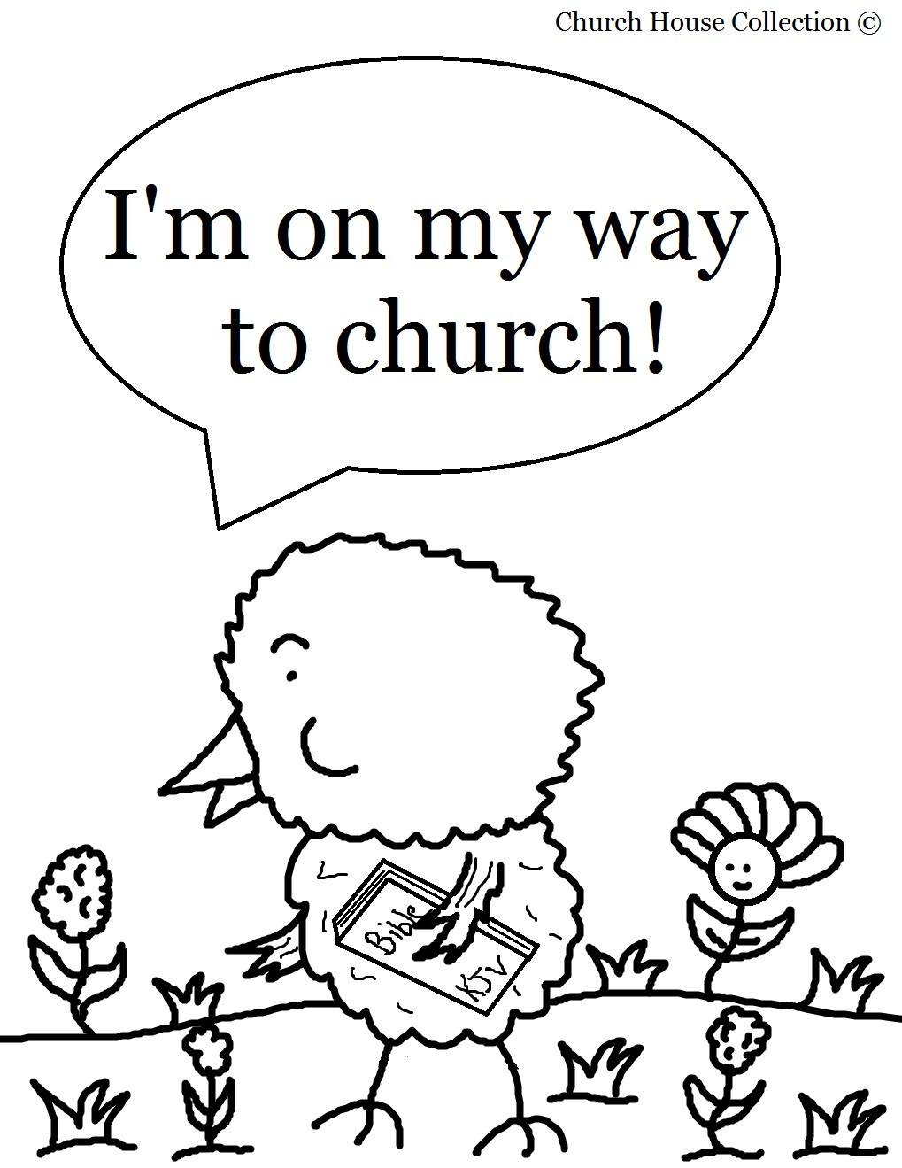 Kids Church Coloring Pages
 Church House Collection Blog Easter Chick Coloring Page