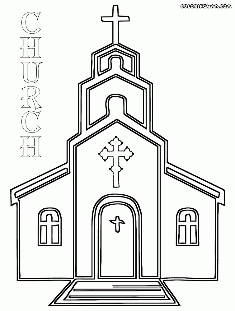 Kids Coloring Pages For Church
 Coloring Pages A Church Coloring Home