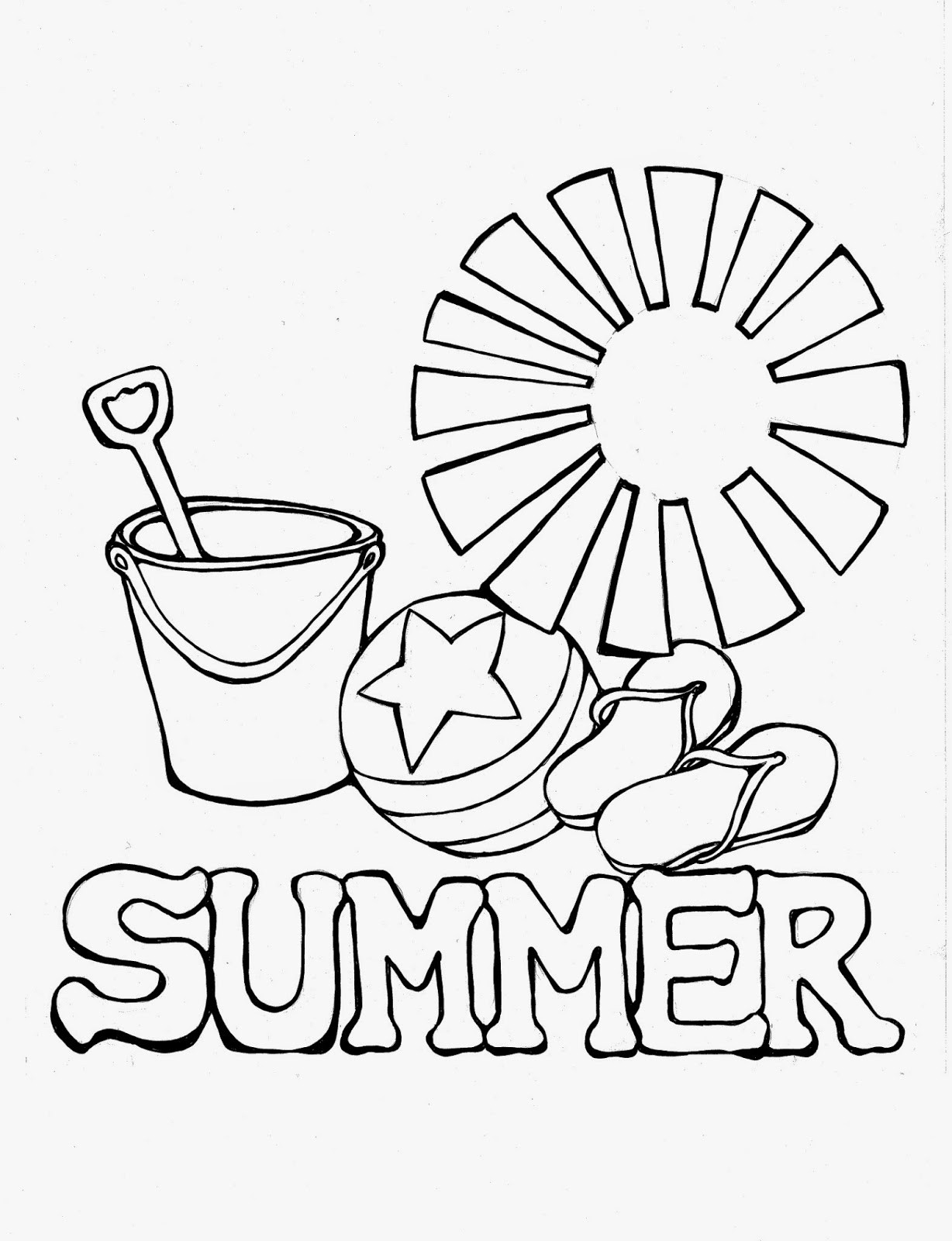 Kids Coloring Pages Summer
 